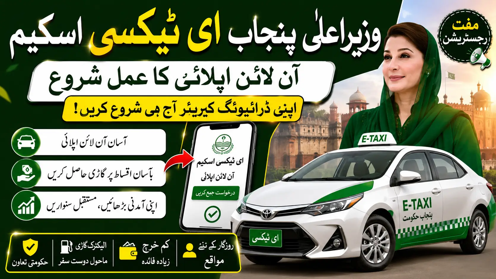 CM Punjab E Taxi Scheme Online Apply Process
