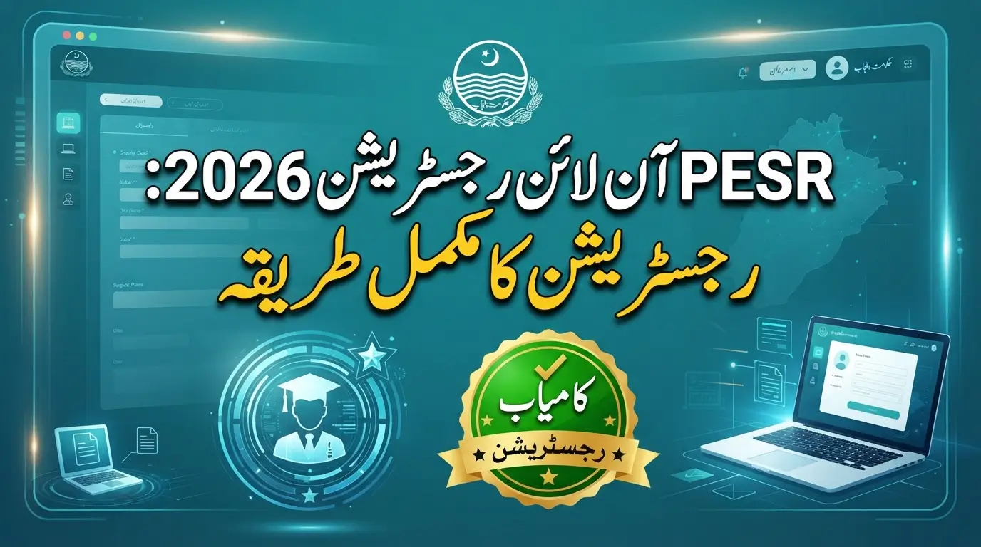 Applicant completing the PESR Online Registration 2026 process through the official Punjab Government online portal.