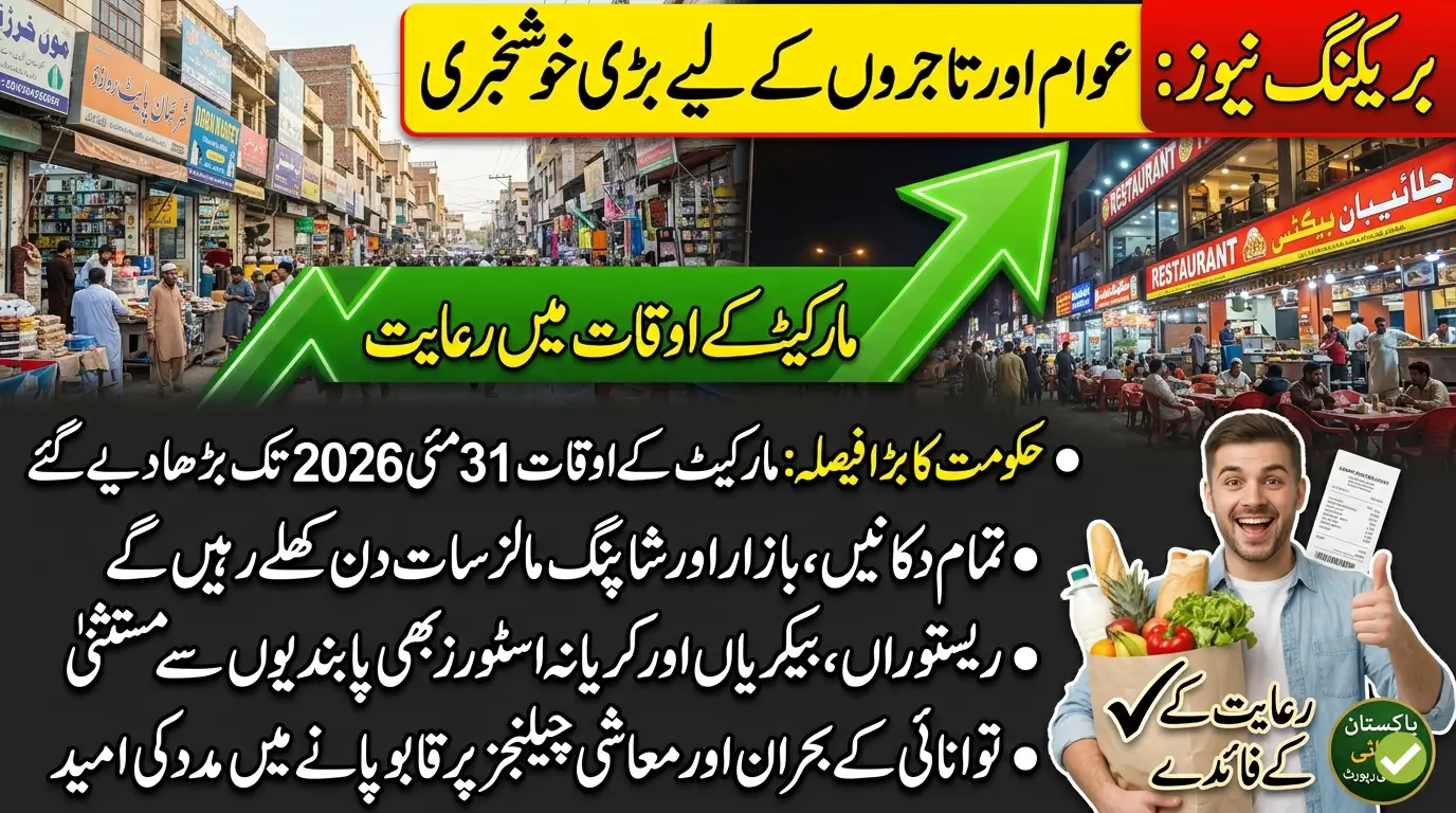 Govt Officially Relaxes Market Timings