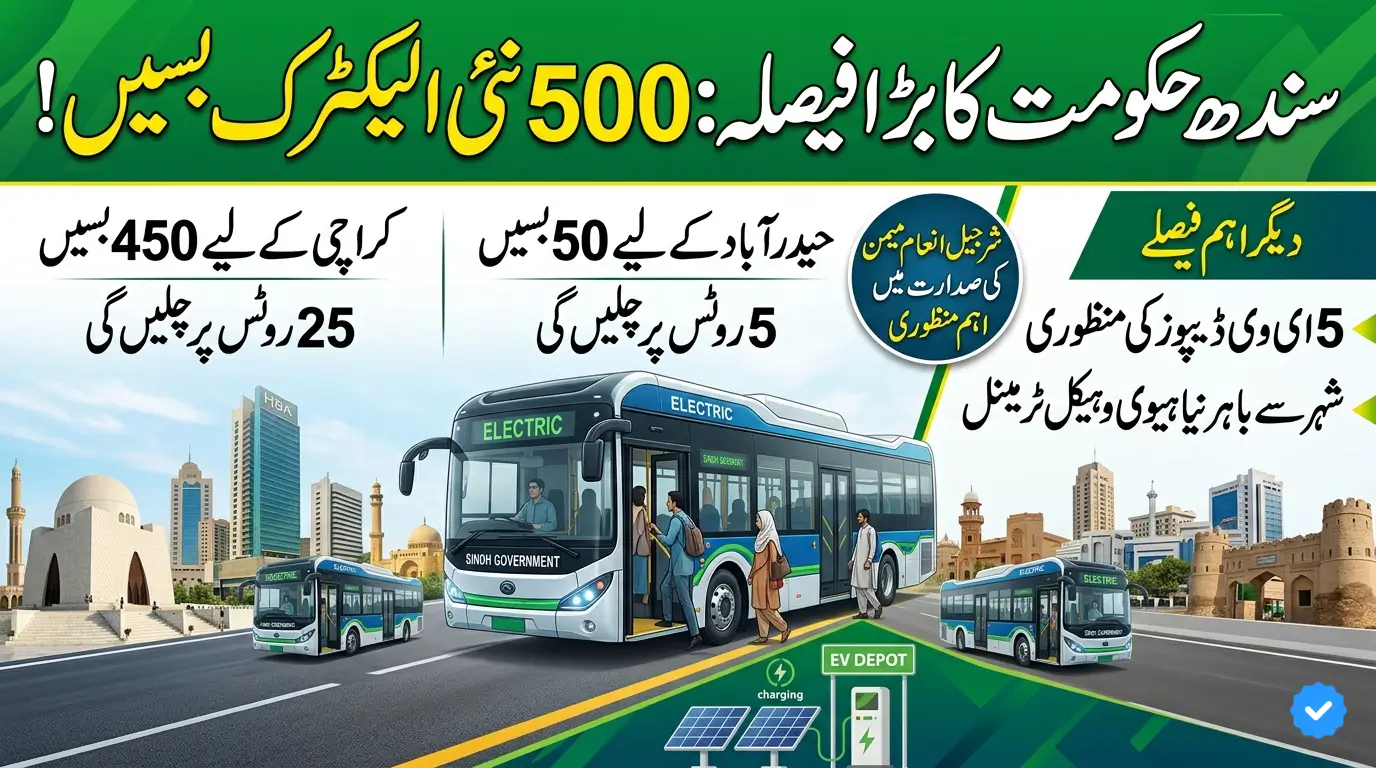 Sindh Approves 500 Electric Buses for Two Cities
