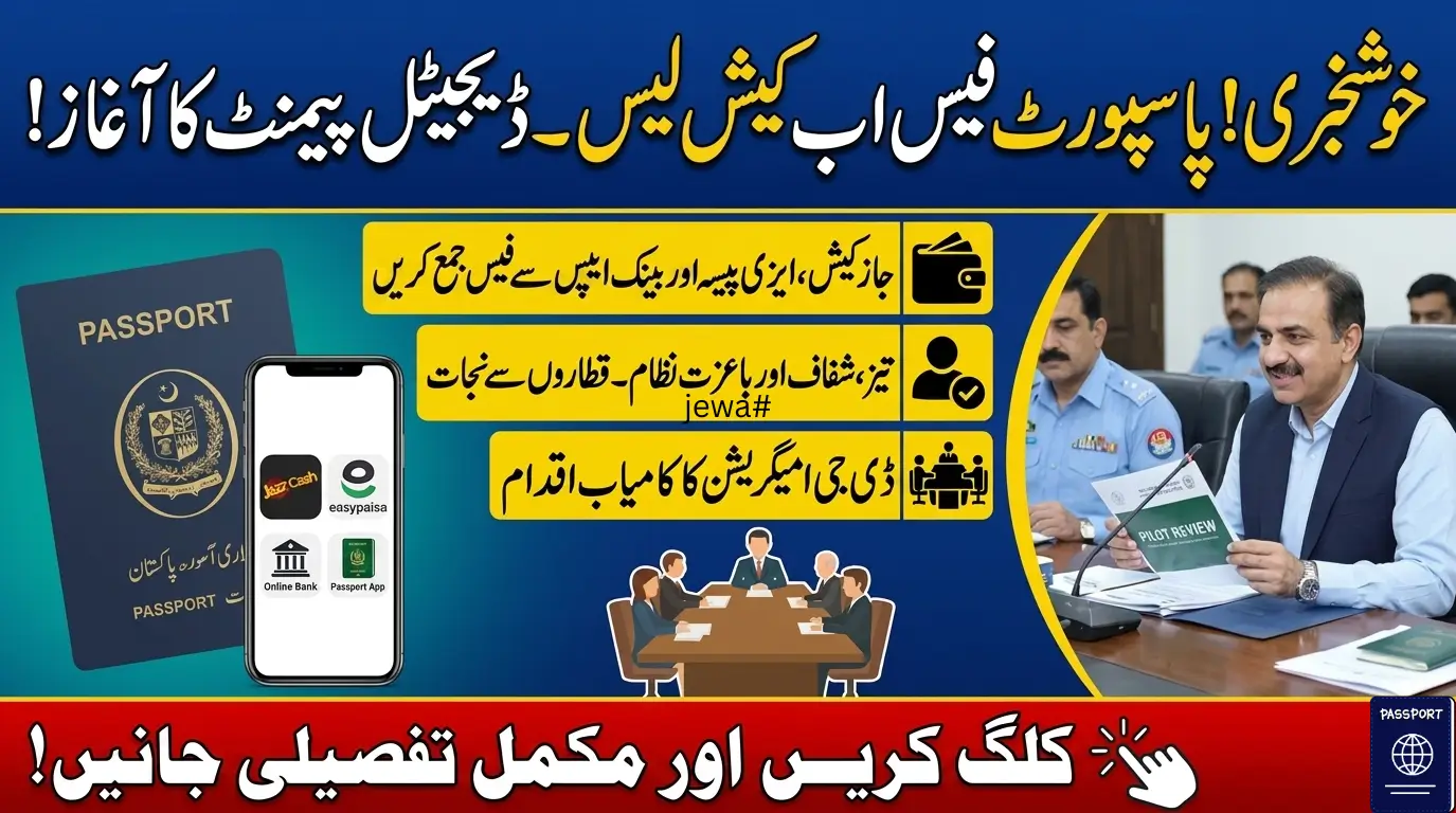 Pakistan to Introduce Cashless Payment for Passport Fee