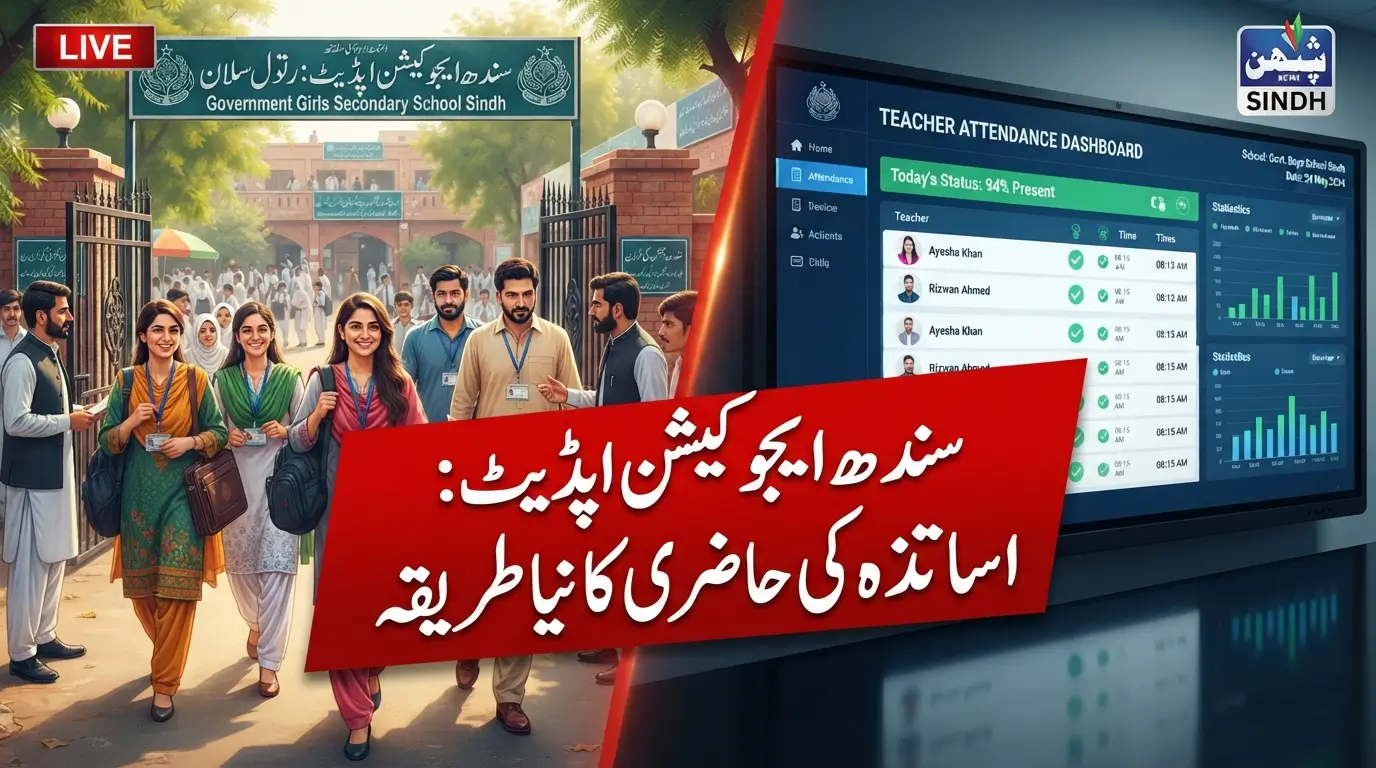5 exciting updates on Sindh’s new 2026 attendance system for school teachers and staff.